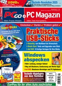 Titelbild der Ausgabe 1/2025 von PC Magazin. Diese Zeitschrift und viele weitere Computerzeitschriften, Tabletmagazine und Smartphonemagazine als Abo oder epaper bei United Kiosk online kaufen.