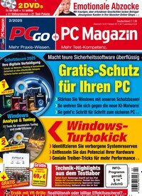 Titelbild der Ausgabe 2/2025 von PC Magazin. Diese Zeitschrift und viele weitere Computerzeitschriften, Tabletmagazine und Smartphonemagazine als Abo oder epaper bei United Kiosk online kaufen.