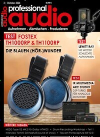 Titelbild der Ausgabe 3/2024 von professional audio. Diese Zeitschrift und viele weitere Audiomagazine, Filmmagazine und Fotozeitschriften als Abo oder epaper bei United Kiosk online kaufen.