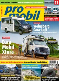 Titelbild der Ausgabe 11/2024 von promobil. Diese Zeitschrift und viele weitere Automagazine und Motorradzeitschriften als Abo oder epaper bei United Kiosk online kaufen.