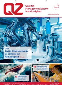 Titelbild der Ausgabe 1/2025 von QZ Qualität und Zuverlässigkeit. Diese Zeitschrift und viele weitere Industriemagazine und Handwerkmagazine als Abo oder epaper bei United Kiosk online kaufen.