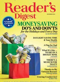 Titelbild der Ausgabe 11/2024 von Readers Digest. Diese Zeitschrift und viele weitere Lifestylemagazine und Peoplemagazine als Abo oder epaper bei United Kiosk online kaufen.