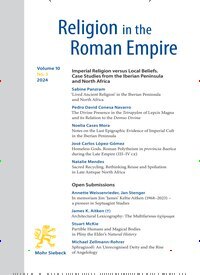 Titelbild der Ausgabe 3/2024 von Religion in the Roman Empire (RRE). Diese Zeitschrift und viele weitere Kunstmagazine und Kulturmagazine als Abo oder epaper bei United Kiosk online kaufen.