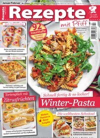 Titelbild der Ausgabe 2/2025 von Rezepte mit Pfiff. Diese Zeitschrift und viele weitere Kochzeitschriften und Backzeitschriften als Abo oder epaper bei United Kiosk online kaufen.