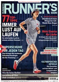Titelbild der Ausgabe 8/2024 von Runners World. Diese Zeitschrift und viele weitere Sportmagazine als Abo oder epaper bei United Kiosk online kaufen.