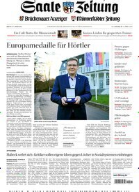 Titelbild der Ausgabe 15/2025 von Saale Zeitung. Diese Zeitschrift und viele weitere Zeitungsabos als Abo oder epaper bei United Kiosk online kaufen.