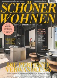 Titelbild der Ausgabe 4/2025 von SCHÖNER WOHNEN. Diese Zeitschrift und viele weitere Gartenzeitschriften und Wohnzeitschriften als Abo oder epaper bei United Kiosk online kaufen.