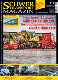 Titelbild der Ausgabe 119/2024 von Schwertransportmagazin. Diese Zeitschrift und viele weitere Automagazine und Motorradzeitschriften als Abo oder epaper bei United Kiosk online kaufen.