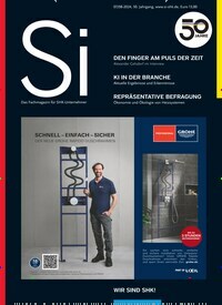 Titelbild der Ausgabe 8/2024 von Si - Das Fachmagazin für SHK Unternehmer. Diese Zeitschrift und viele weitere Architekturzeitschriften und Bauzeitschriften als Abo oder epaper bei United Kiosk online kaufen.