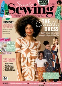 Titelbild der Ausgabe 7/2024 von Simply Sewing. Diese Zeitschrift und viele weitere Modemagazine und DIY-Magazine als Abo oder epaper bei United Kiosk online kaufen.