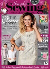 Titelbild der Ausgabe 11/2024 von Simply Sewing. Diese Zeitschrift und viele weitere Modemagazine und DIY-Magazine als Abo oder epaper bei United Kiosk online kaufen.