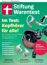 Titelbild der Ausgabe 3/2025 von Stiftung Warentest. Diese Zeitschrift und viele weitere Wirtschaftsmagazine und Politikmagazine als Abo oder epaper bei United Kiosk online kaufen.