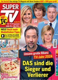 Titelbild der Ausgabe 1/2025 von Super TV. Diese Zeitschrift und viele weitere Programmzeitschriften als Abo oder epaper bei United Kiosk online kaufen.