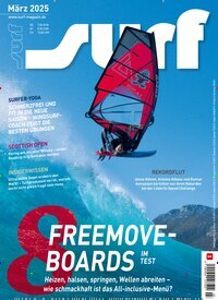 Titelbild der Ausgabe 3/2025 von surf. Diese Zeitschrift und viele weitere Sportmagazine als Abo oder epaper bei United Kiosk online kaufen.