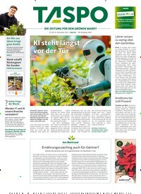 Titelbild der Ausgabe 46/2024 von TASPO. Diese Zeitschrift und viele weitere Naturzeitschriften, Landwirtschaftszeitungen und Umweltmagazine als Abo oder epaper bei United Kiosk online kaufen.