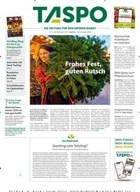 Titelbild der Ausgabe 51/2024 von TASPO. Diese Zeitschrift und viele weitere Naturzeitschriften, Landwirtschaftszeitungen und Umweltmagazine als Abo oder epaper bei United Kiosk online kaufen.