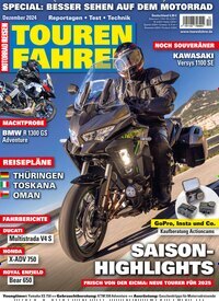 Titelbild der Ausgabe 12/2024 von Tourenfahrer - Motorrad Reisen. Diese Zeitschrift und viele weitere Automagazine und Motorradzeitschriften als Abo oder epaper bei United Kiosk online kaufen.