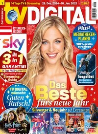 Titelbild der Ausgabe 1/2025 von TV Digital Sky Österreich. Diese Zeitschrift und viele weitere Programmzeitschriften als Abo oder epaper bei United Kiosk online kaufen.