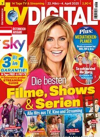 Titelbild der Ausgabe 7/2025 von TV Digital Sky Österreich. Diese Zeitschrift und viele weitere Programmzeitschriften als Abo oder epaper bei United Kiosk online kaufen.