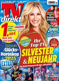 Titelbild der Ausgabe 1/2025 von TV direkt. Diese Zeitschrift und viele weitere Programmzeitschriften als Abo oder epaper bei United Kiosk online kaufen.