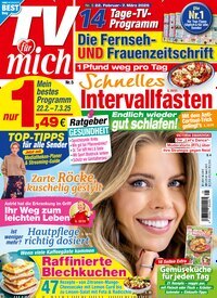 Titelbild der Ausgabe 5/2025 von TV für mich. Diese Zeitschrift und viele weitere Programmzeitschriften als Abo oder epaper bei United Kiosk online kaufen.