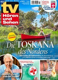 Titelbild der Ausgabe 37/2024 von TV Hören und Sehen. Diese Zeitschrift und viele weitere Programmzeitschriften als Abo oder epaper bei United Kiosk online kaufen.