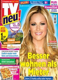 Titelbild der Ausgabe 9/2025 von TV neu. Diese Zeitschrift und viele weitere Programmzeitschriften als Abo oder epaper bei United Kiosk online kaufen.