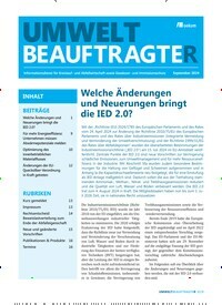 Titelbild der Ausgabe 9/2024 von UmweltbeauftragteR. Diese Zeitschrift und viele weitere Naturzeitschriften, Landwirtschaftszeitungen und Umweltmagazine als Abo oder epaper bei United Kiosk online kaufen.