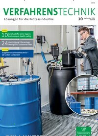 Titelbild der Ausgabe 10/2024 von Verfahrenstechnik. Diese Zeitschrift und viele weitere Industriemagazine und Handwerkmagazine als Abo oder epaper bei United Kiosk online kaufen.