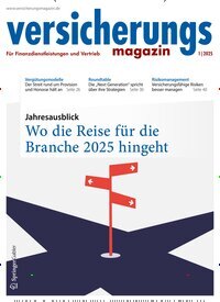 Titelbild der Ausgabe 1/2025 von Versicherungsmagazin. Diese Zeitschrift und viele weitere Businessmagazine als Abo oder epaper bei United Kiosk online kaufen.