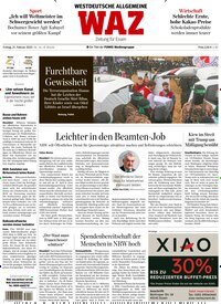 Titelbild der Ausgabe 44/2025 von WAZ Westdeutsche Allgemeine Zeitung. Diese Zeitschrift und viele weitere Zeitungsabos als Abo oder epaper bei United Kiosk online kaufen.