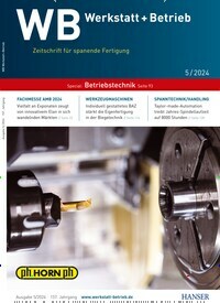 Titelbild der Ausgabe 5/2024 von WB Werkstatt + Betrieb. Diese Zeitschrift und viele weitere Industriemagazine und Handwerkmagazine als Abo oder epaper bei United Kiosk online kaufen.