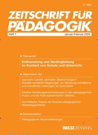 Titelbild der Ausgabe 1/2025 von Zeitschrift für Pädagogik. Diese Zeitschrift und viele weitere Zeitschriften für Pädagogik als Abo oder epaper bei United Kiosk online kaufen.