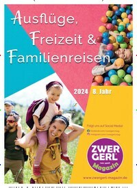 Titelbild der Ausgabe 1/2024 von Zwergerl Ausflüge, Freizeit & Familienreisen. Diese Zeitschrift und viele weitere Reisemagazine, Freizeitmagazine und Wissensmagazine als Abo oder epaper bei United Kiosk online kaufen.