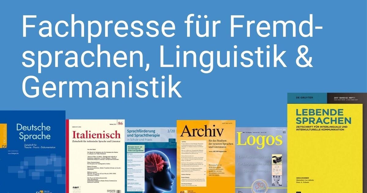 Fachpresse Für Fremdsprachen, Linguistik & Germanistik